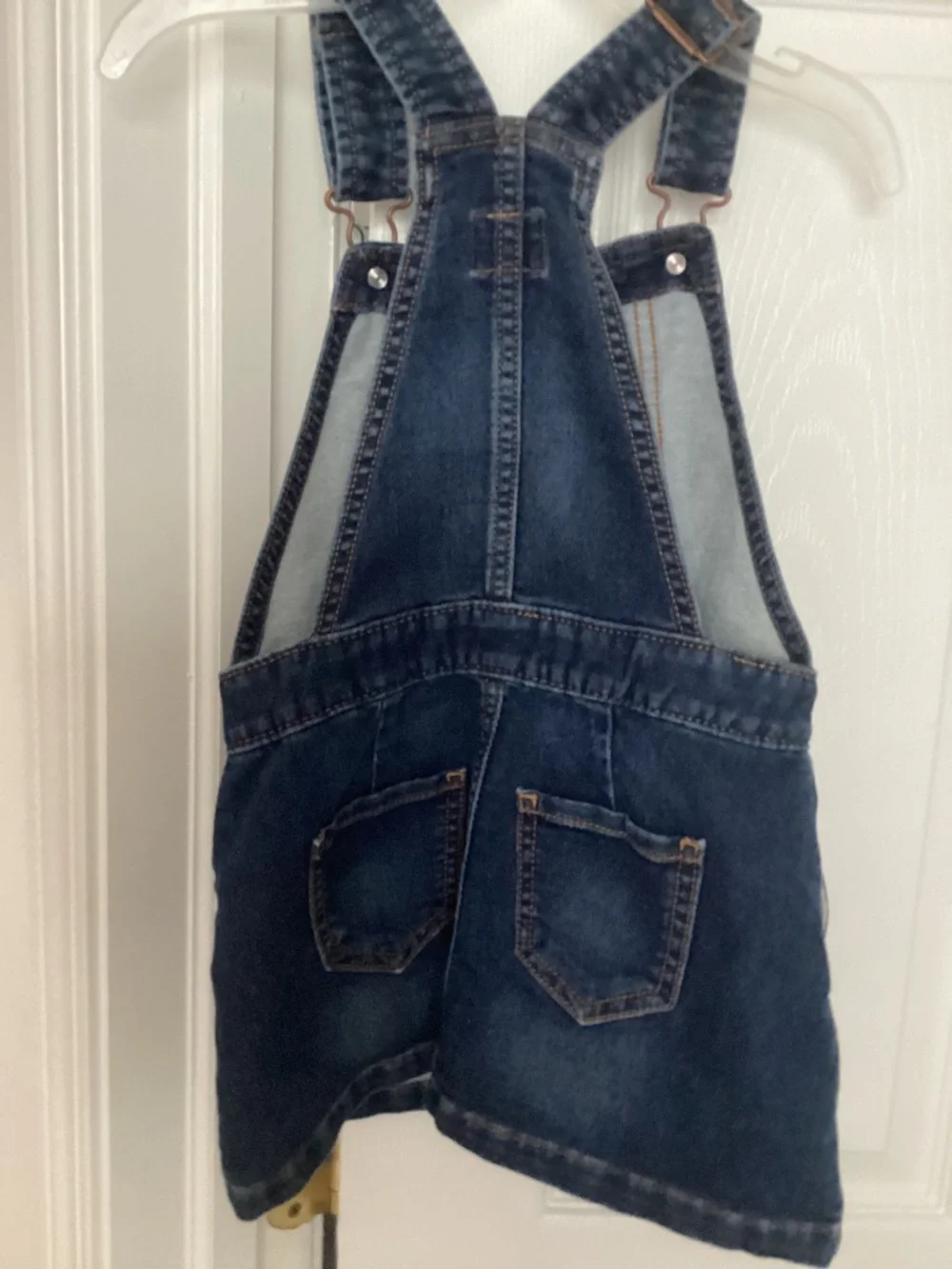 gap denim suspender dress